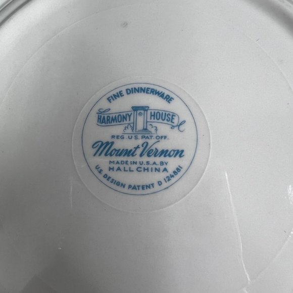 Harmony House Mount Vernon Hall China Bread Butter Plates Set 3 Blue Pink Floral - Picture 7 of 7